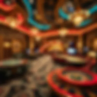 Intricate designs of a casino layout