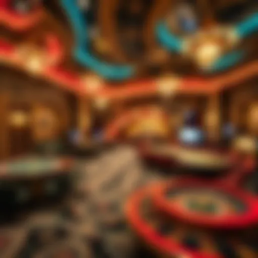 Intricate designs of a casino layout