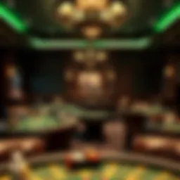A captivating view of a traditional British casino interior