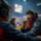 Intense moment during an LPL playoff match