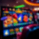 A vibrant online casino interface showcasing various games