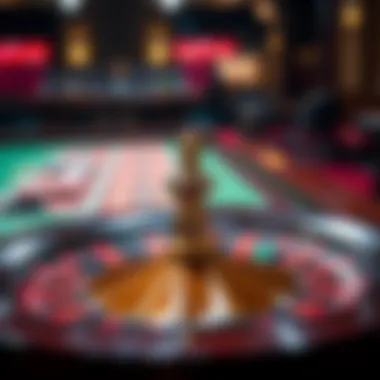 Different betting options on roulette table