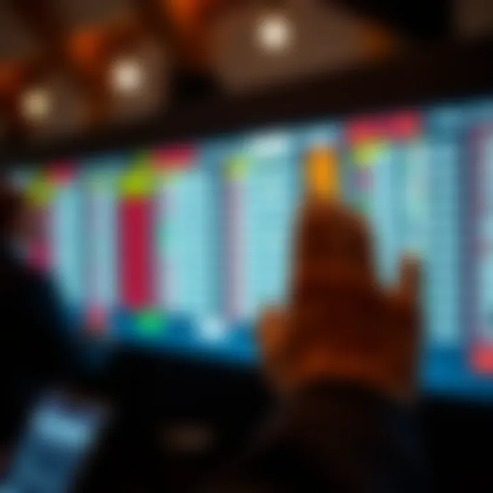 Hand placing a bet on a racing event