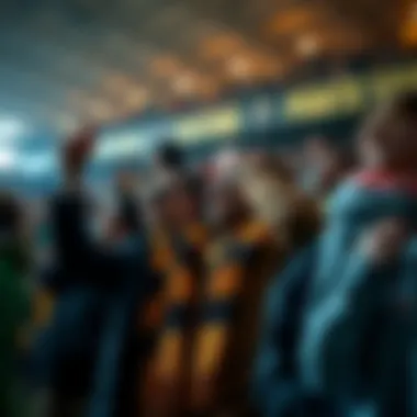 Vibrant fan culture during a match