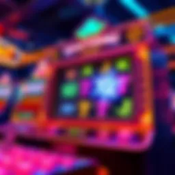 Vibrant illustration of Reactoonz slot game interface