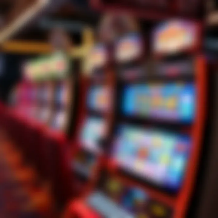Modern digital slot machine with bright graphics
