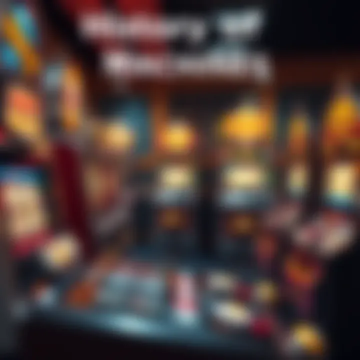 A detailed infographic showing the history of slot machines