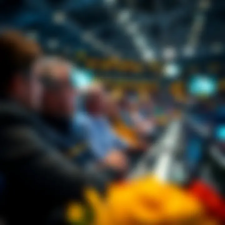 Excited fans engaging with live betting during a major tennis event